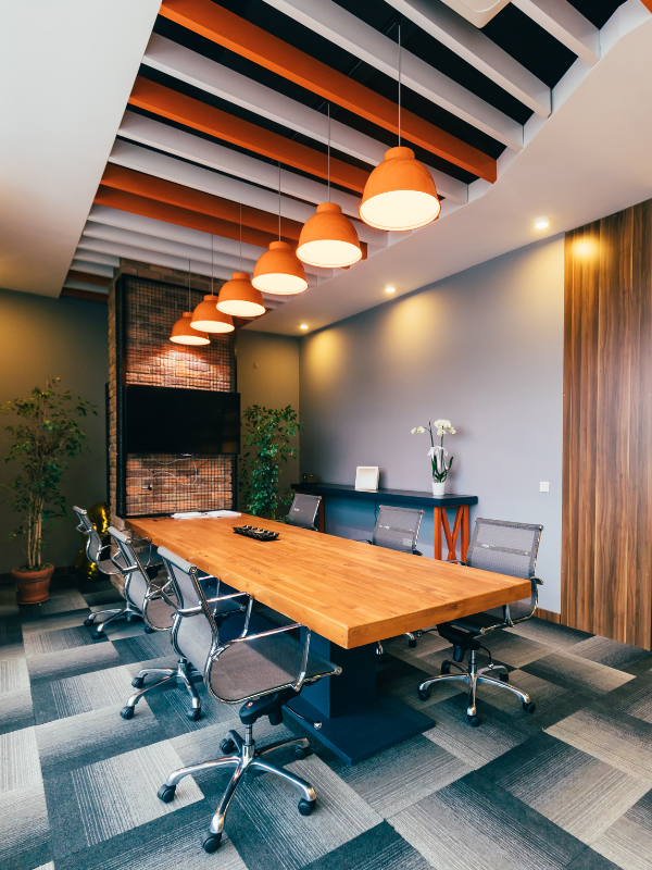 Office refurbishment done on a office conference space.